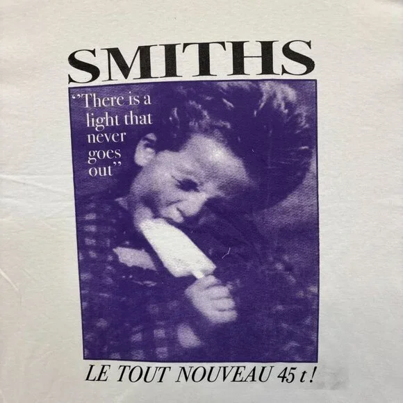The Smiths There Is A Light That Never Goes Out White Rock T-Shirt Size Large - Picture 2 of 4